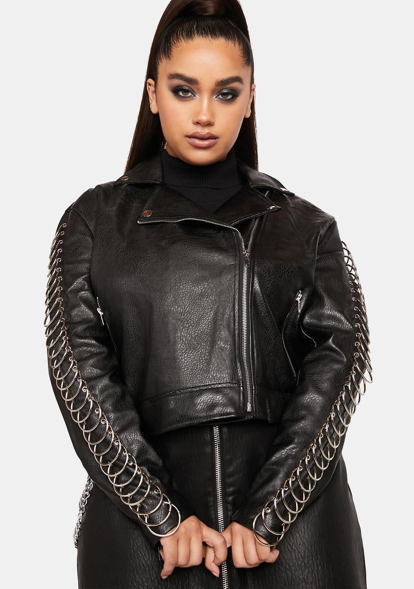 Plus Ringo Leather Jacket sold by Dolls Kill