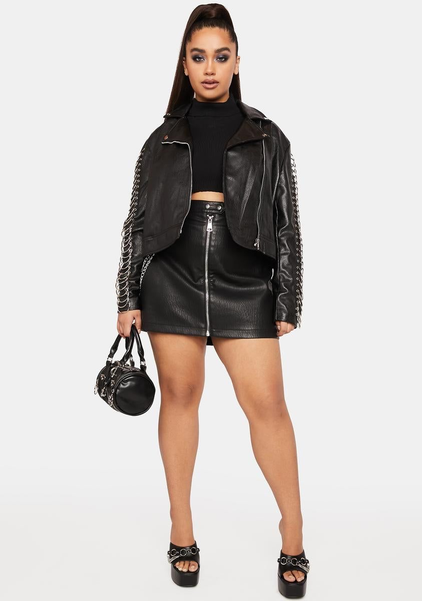 Plus Ringo Leather Jacket sold by Dolls Kill product image thumbnail 3