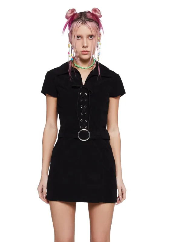 Inch By Inch Mini Dress - Black sold by Dolls Kill
