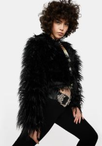 Wicked Exclude You Faux Fur Jacket sold by Dolls Kill