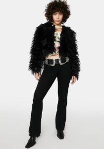 Wicked Exclude You Faux Fur Jacket sold by Dolls Kill