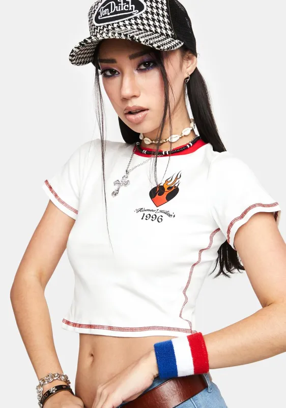 Romeo+Juliet 1996 Crop Tee made by Dolls Kill