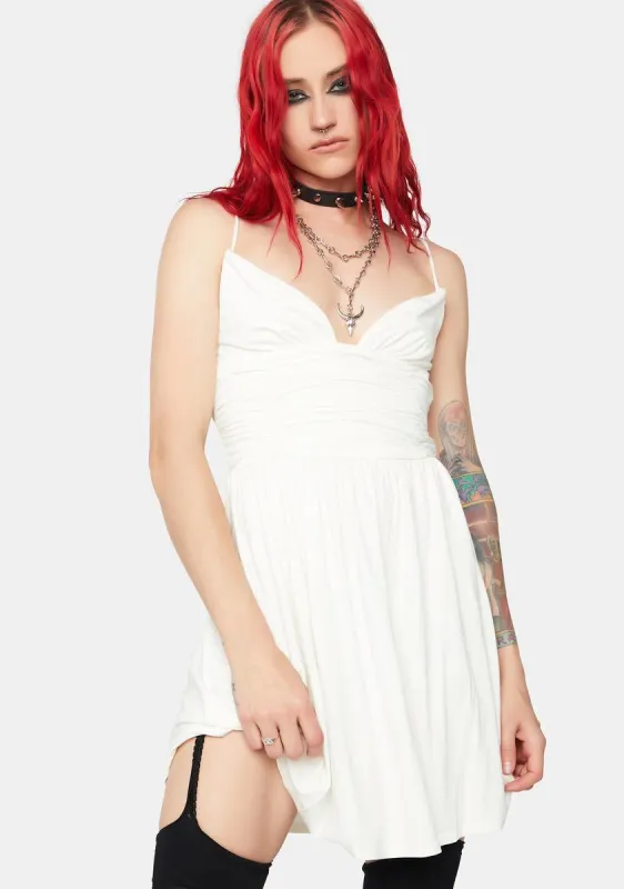 Ivory Authentically Me Fit N' Flare Dress sold by Dolls Kill