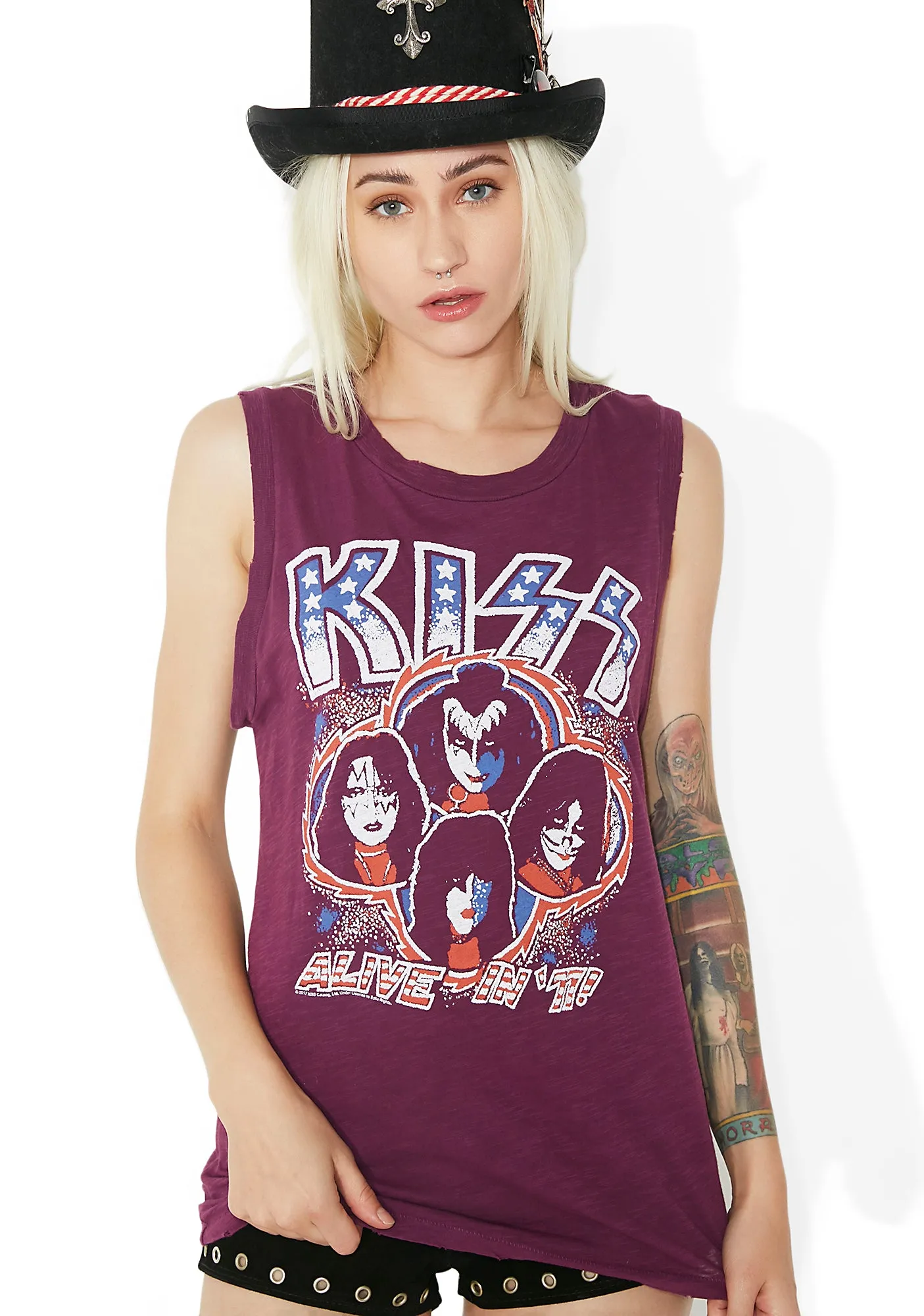 Kiss Tank sold by Dolls Kill