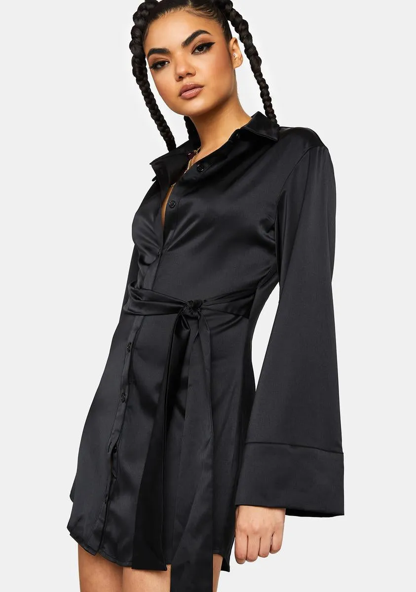 Go To Satin Shirt Dress sold by Dolls Kill product image thumbnail 2