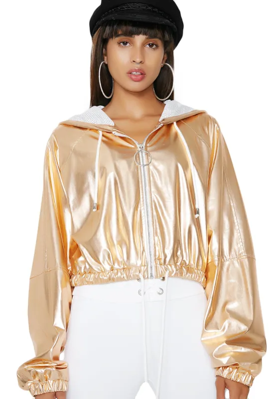 In A Flash Cropped Windbreaker sold by Dolls Kill