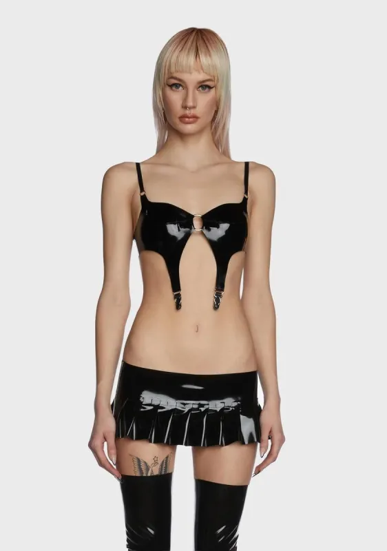 Latex Garter Bra sold by Dolls Kill