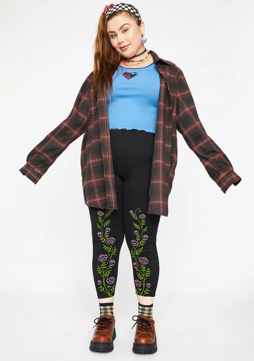 Plus Growing Pains Floral Leggings sold by Dolls Kill product image thumbnail 3