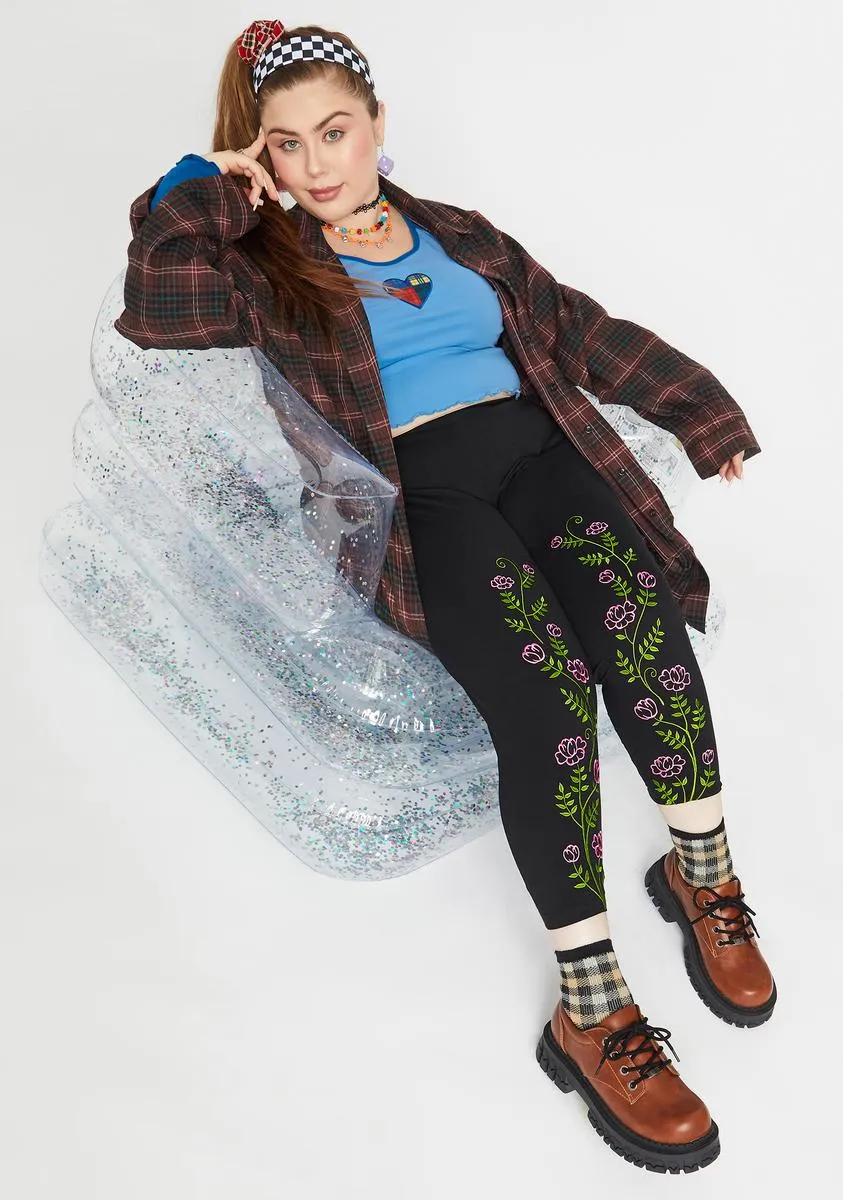 Plus Growing Pains Floral Leggings sold by Dolls Kill product image thumbnail 2