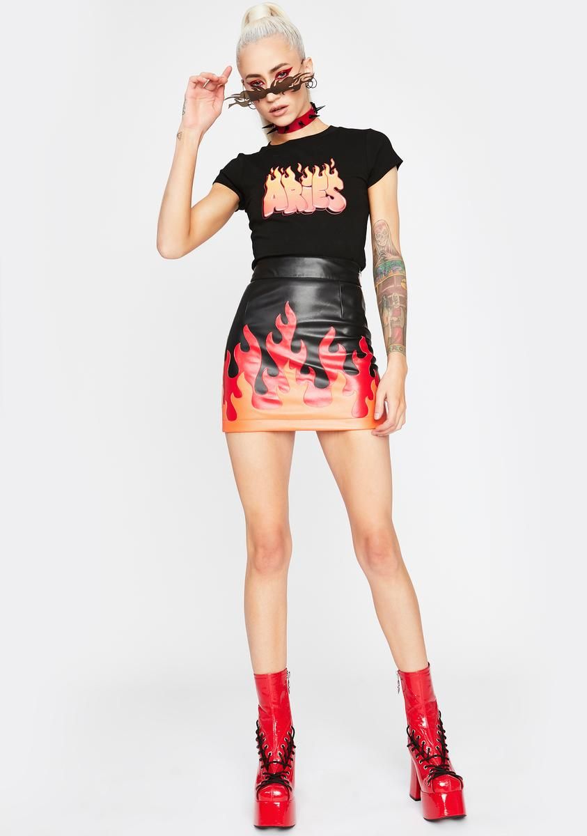Flamin' Hot Aries Tee sold by Dolls Kill product image thumbnail 4