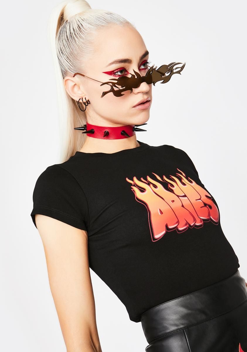 Flamin' Hot Aries Tee sold by Dolls Kill product image thumbnail 3