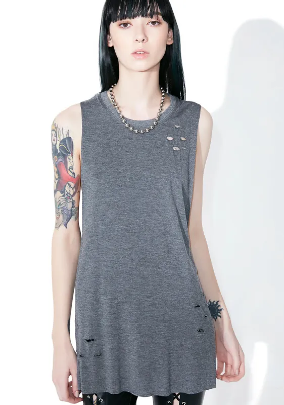 Smoke Flex On ‘Em Distressed Tank sold by Dolls Kill