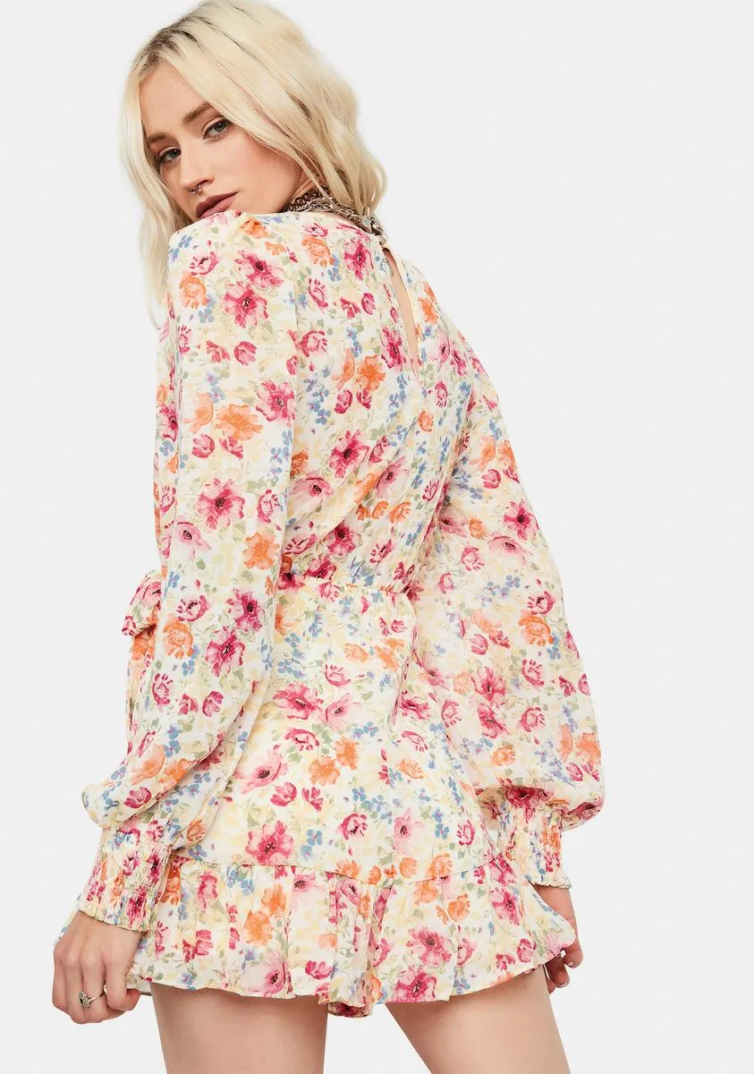 Gold Dust Woman Floral Romper sold by Dolls Kill product image thumbnail 4