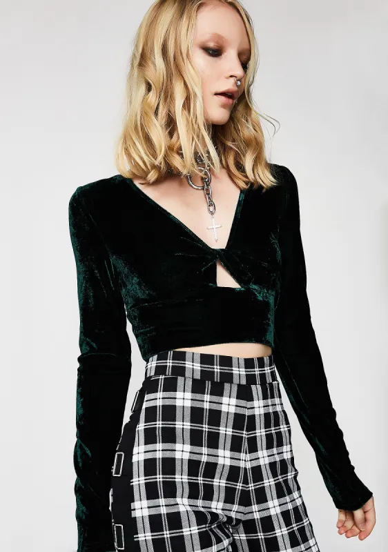 Dank Plot Twist Velvet Top sold by Dolls Kill