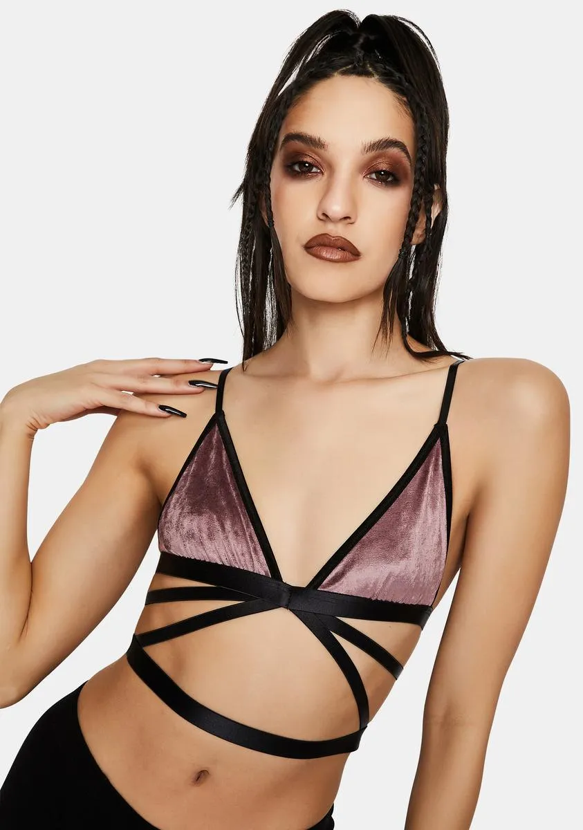 Lillium Velvet Bra sold by Dolls Kill
