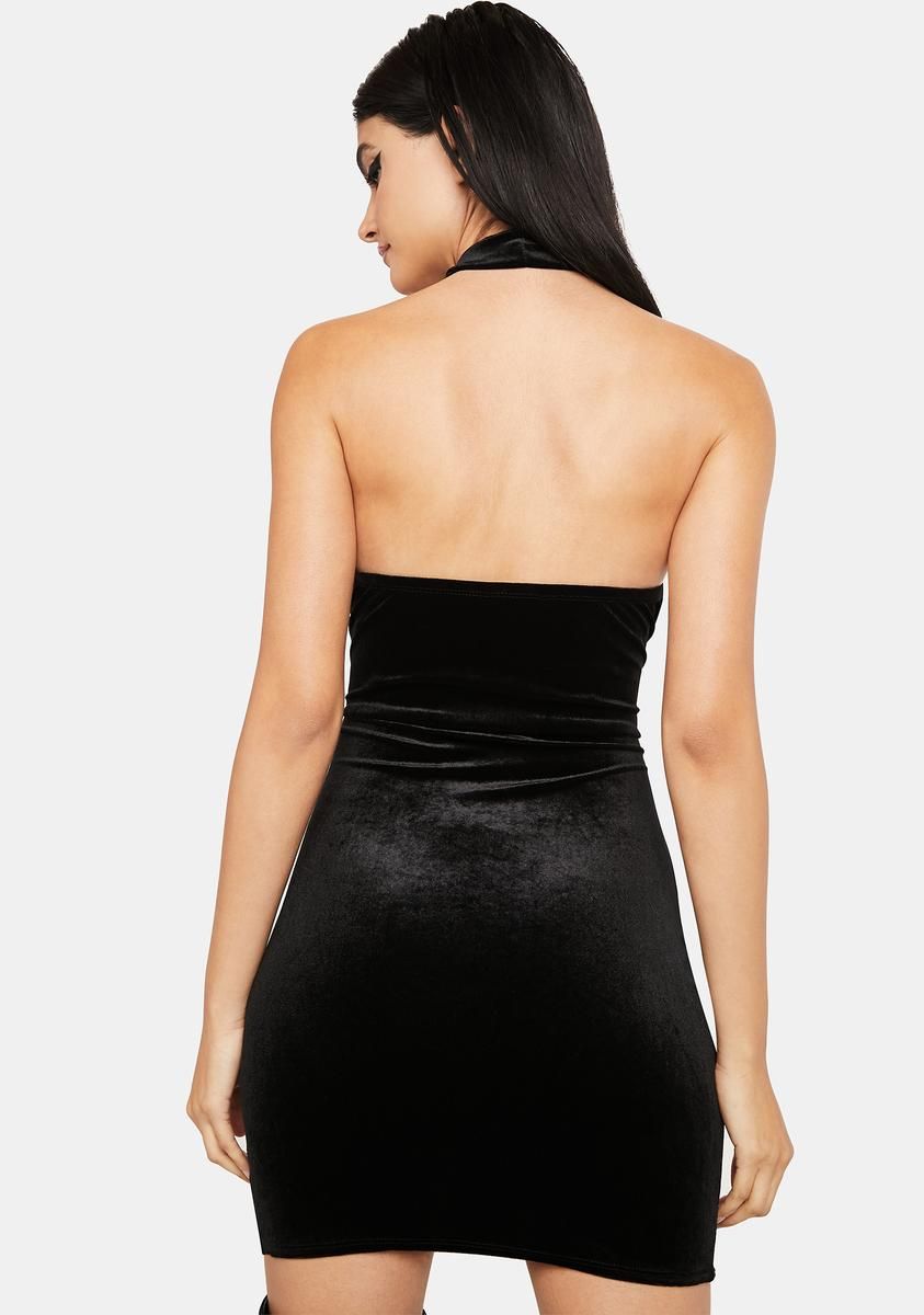 Noir Hand It Over Velvet Dress sold by Dolls Kill product image thumbnail 4