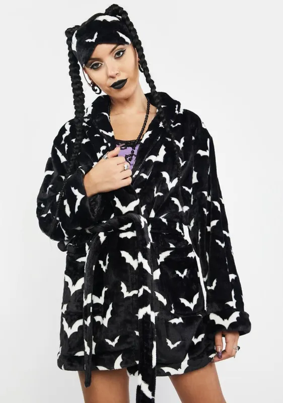 Bat Behavior Plush Robe Set sold by Dolls Kill