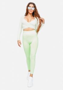 Mint Pick The Pace High Waist Leggings sold by Dolls Kill