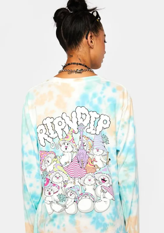 Kaleidoscope Tie Dye Long Sleeve Tee sold by Dolls Kill