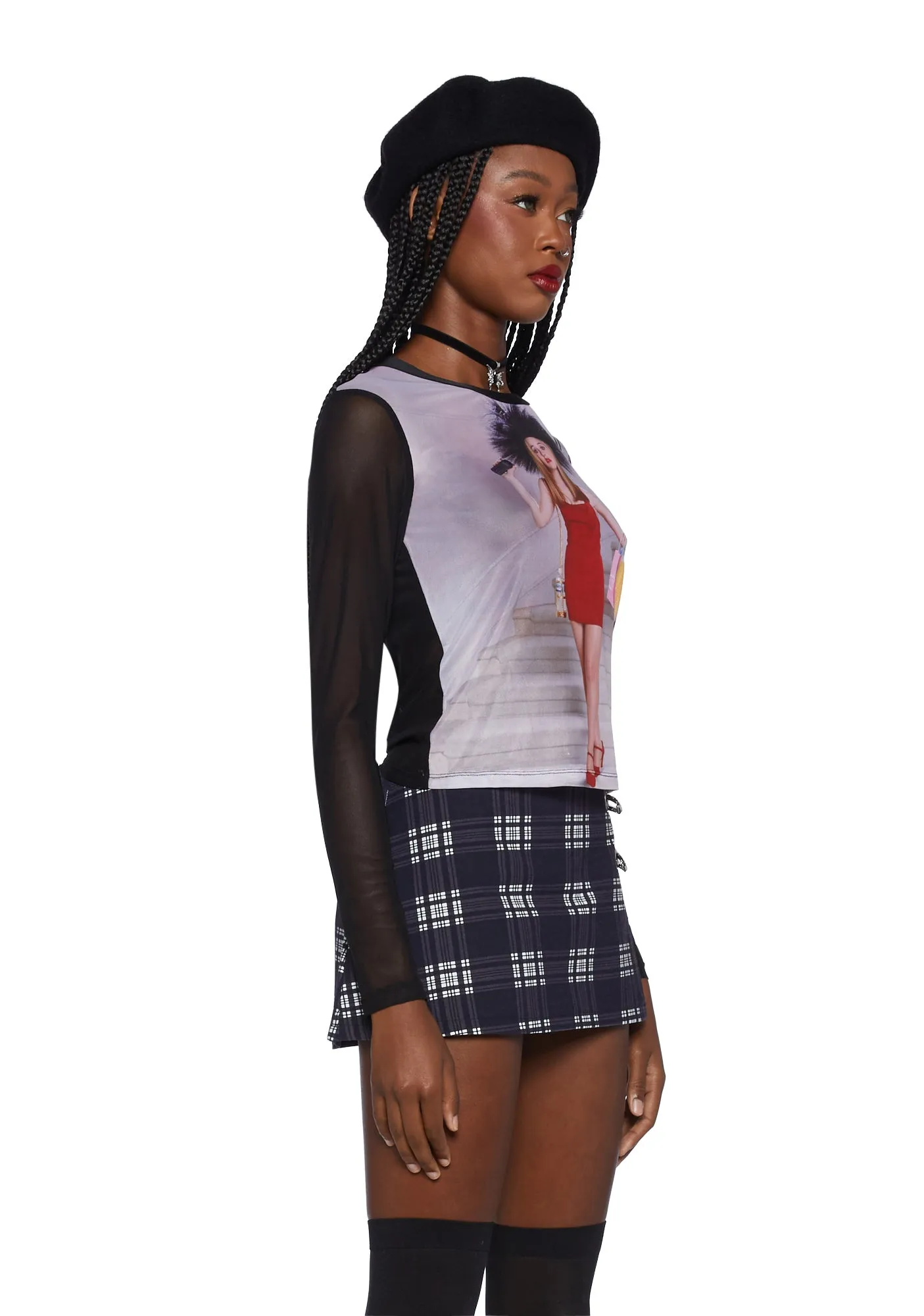 Barney Repeller Mesh Top sold by Dolls Kill product image thumbnail 3