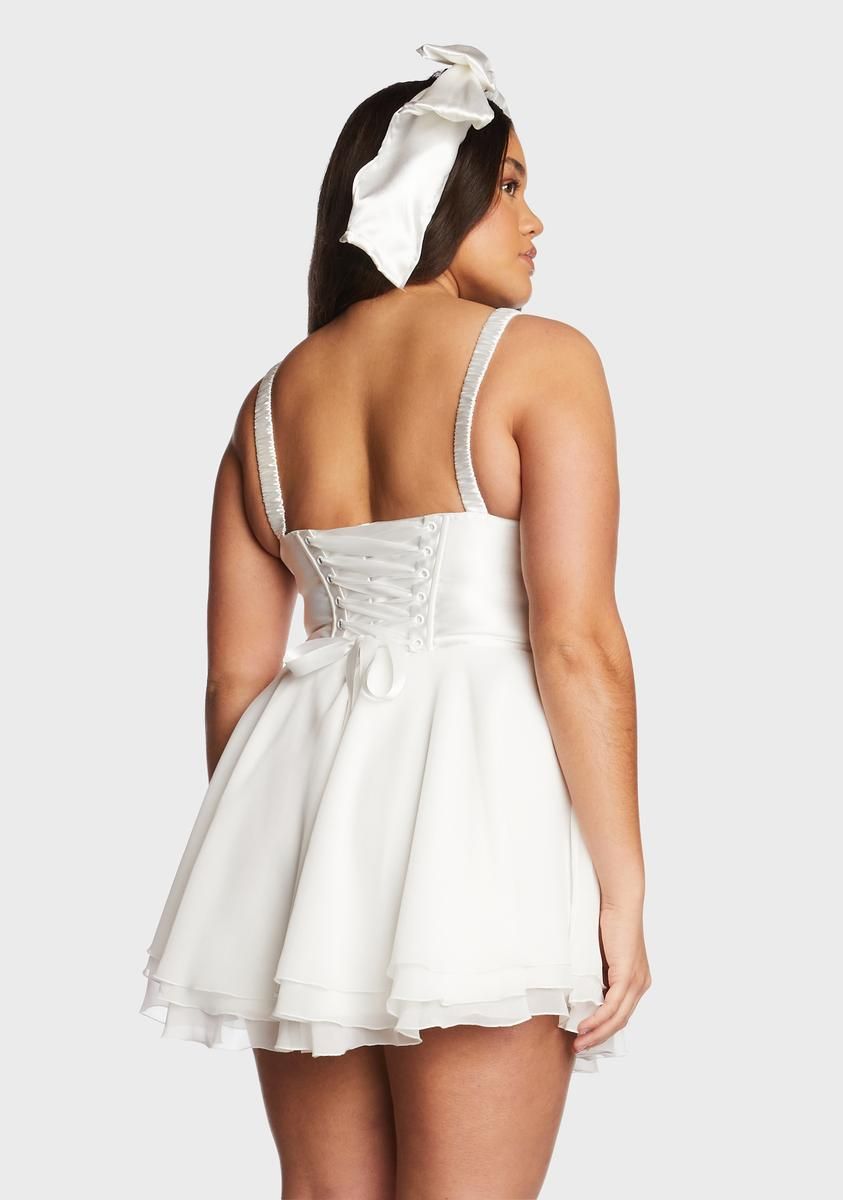 Plus Earth Angel Satin Dress sold by Dolls Kill product image thumbnail 4