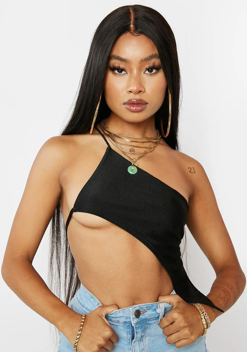 Wicked Look My Way Asymmetrical Crop Tank sold by Dolls Kill