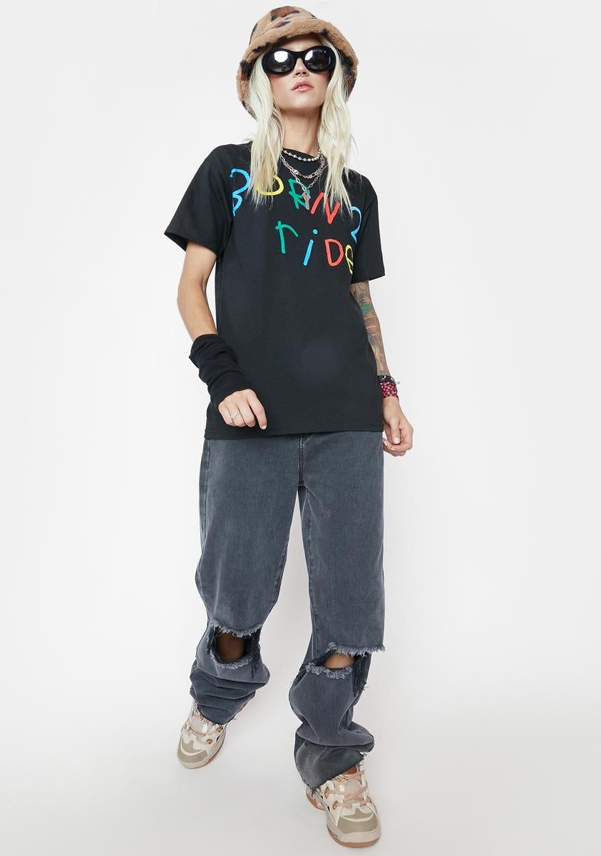 Born 2 Ride Graphic Tee sold by Dolls Kill product image thumbnail 3