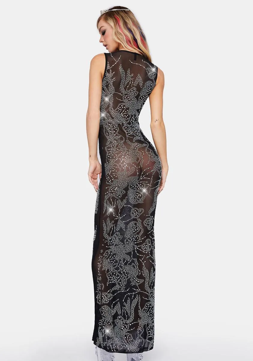 Jeweled Mesh Maxi Dress sold by Dolls Kill product image thumbnail 4
