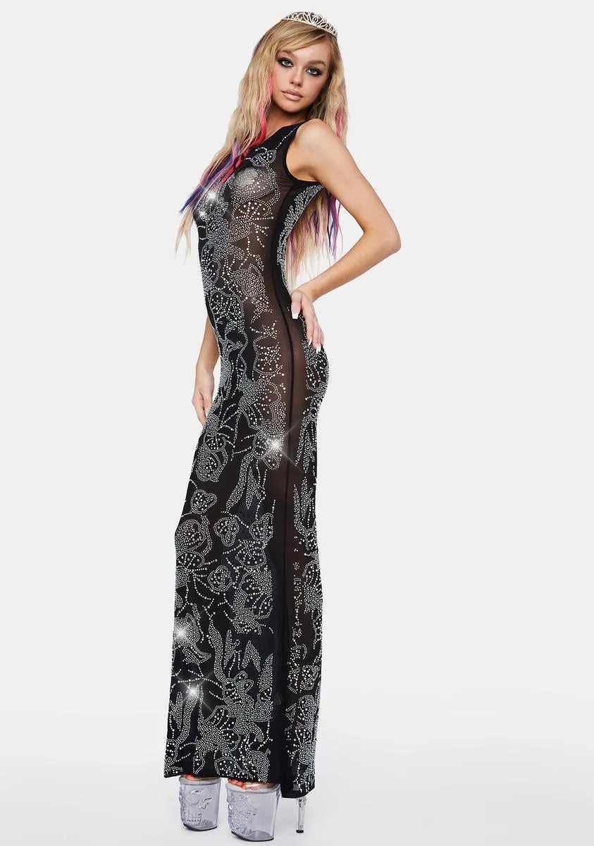 Jeweled Mesh Maxi Dress sold by Dolls Kill product image thumbnail 2