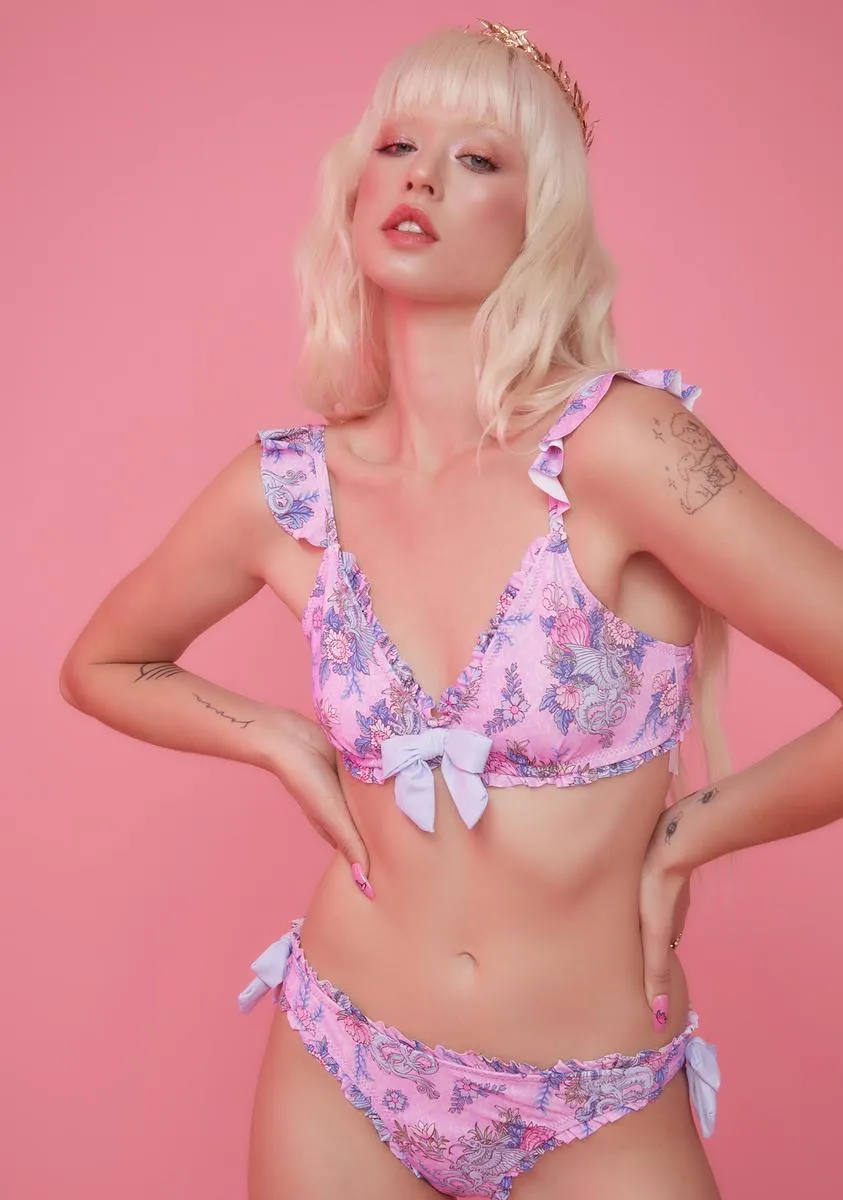 Are We Human Dragon Print Bikini Set sold by Dolls Kill