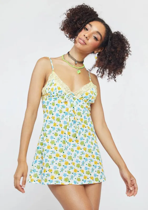 Pretty Please Floral Slip Dress sold by Dolls Kill