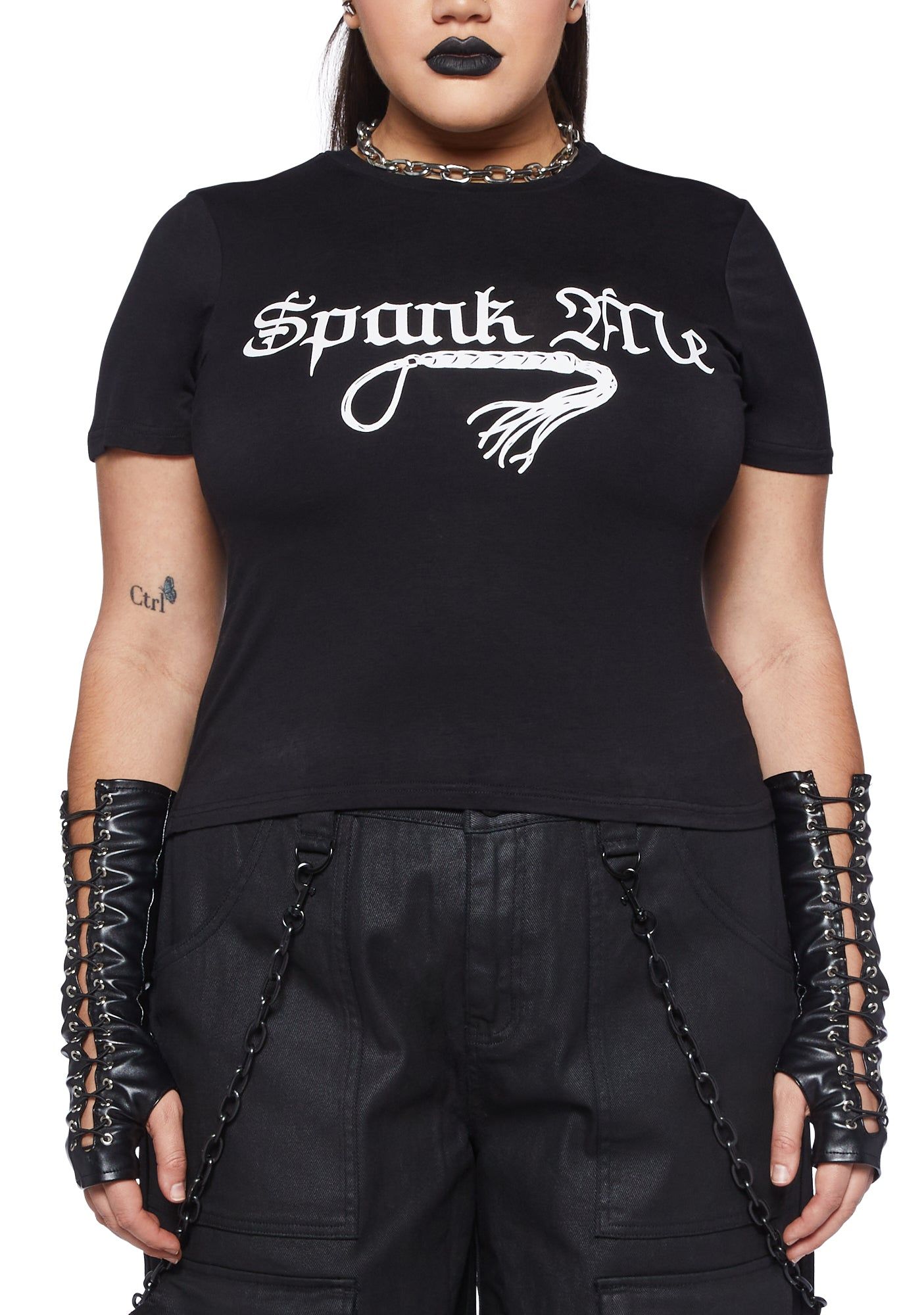 Plus Indulge Me Baby Tee sold by Dolls Kill product image thumbnail 5