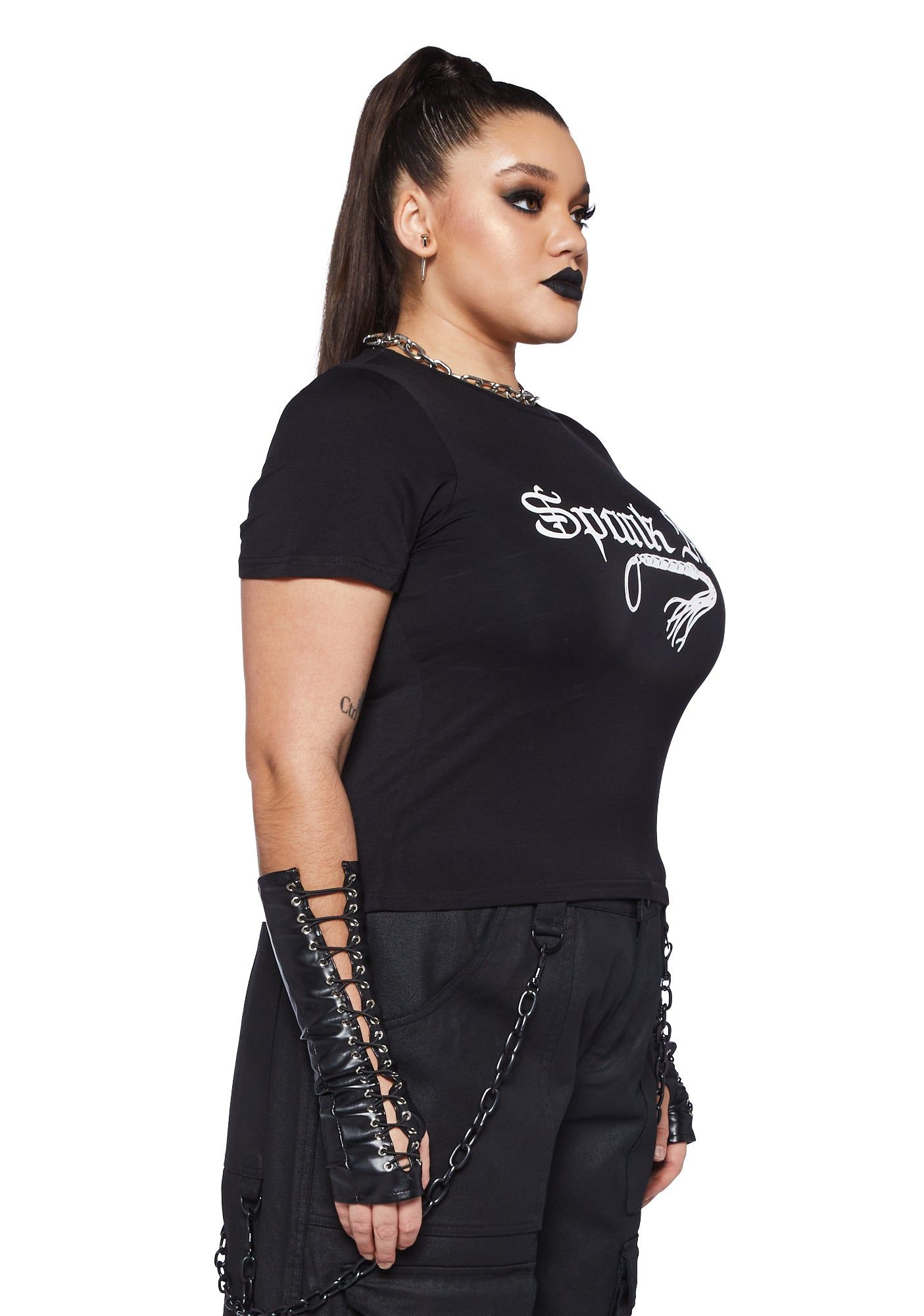 Plus Indulge Me Baby Tee sold by Dolls Kill product image thumbnail 3