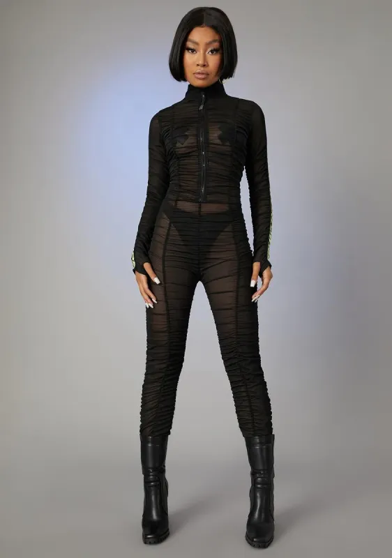 Run The Scene Mesh Catsuit made by Dolls Kill