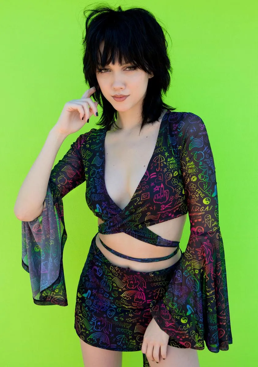 Show Ur Pride Wrap Skirt sold by Dolls Kill product image thumbnail 2