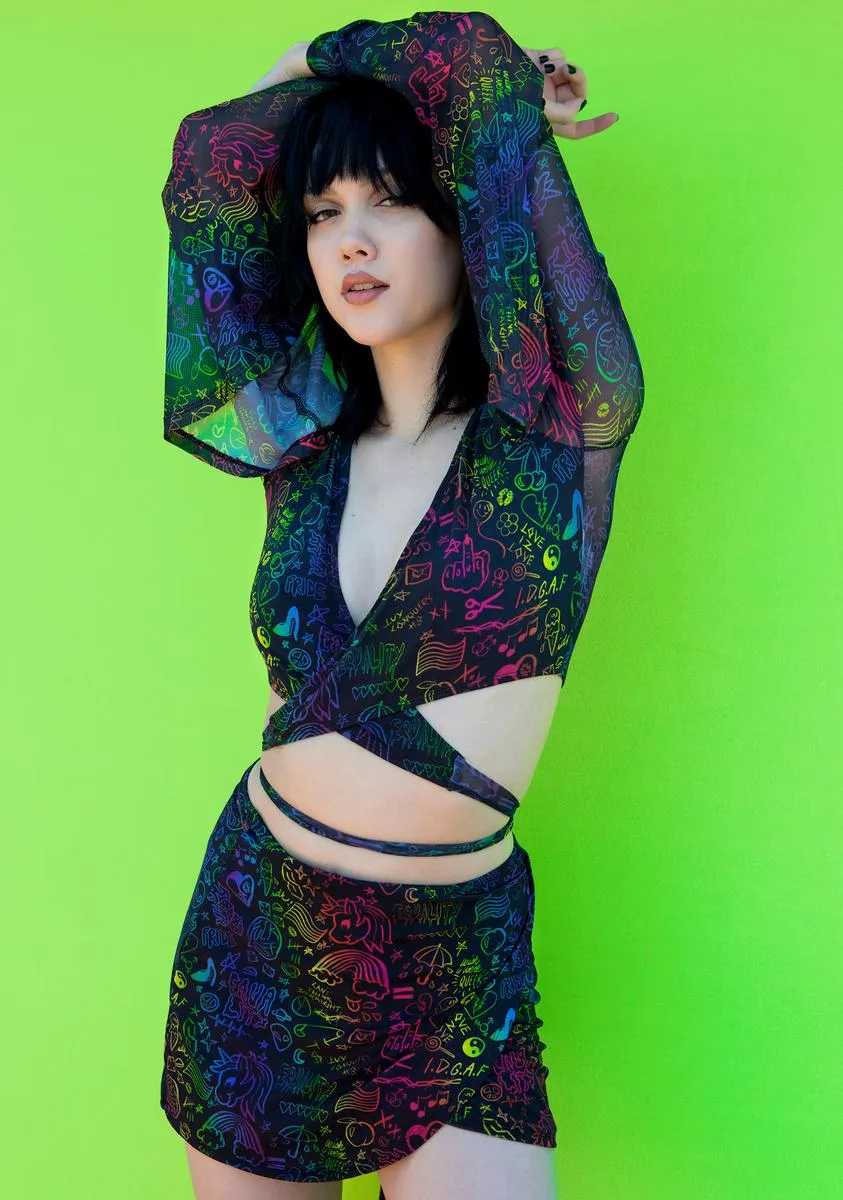 Show Ur Pride Wrap Skirt sold by Dolls Kill product image thumbnail 3