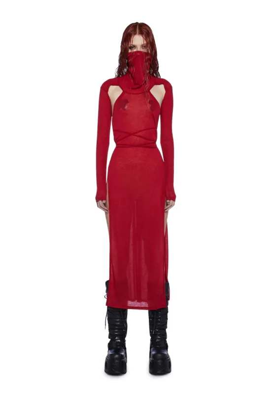 Modulation Sheer High Slit Maxi Dress sold by Dolls Kill