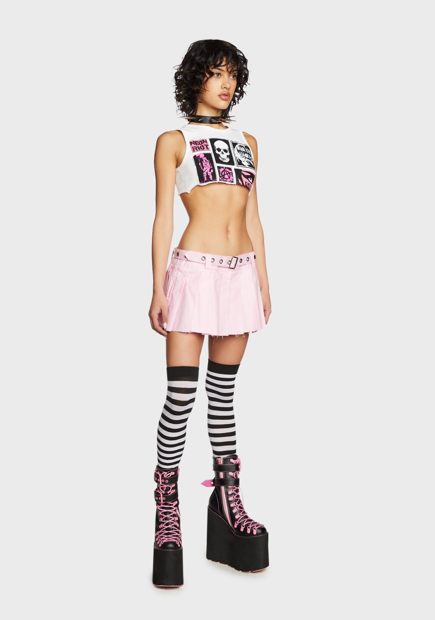 The Potential Micro Mini Skirt - Pink sold by Dolls Kill product image thumbnail 4