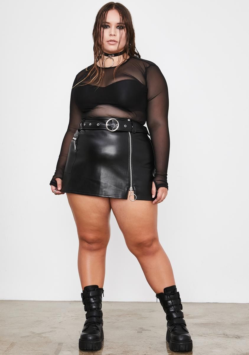 Plus Hyperflux Drive Mini Skirt sold by Dolls Kill product image thumbnail 3