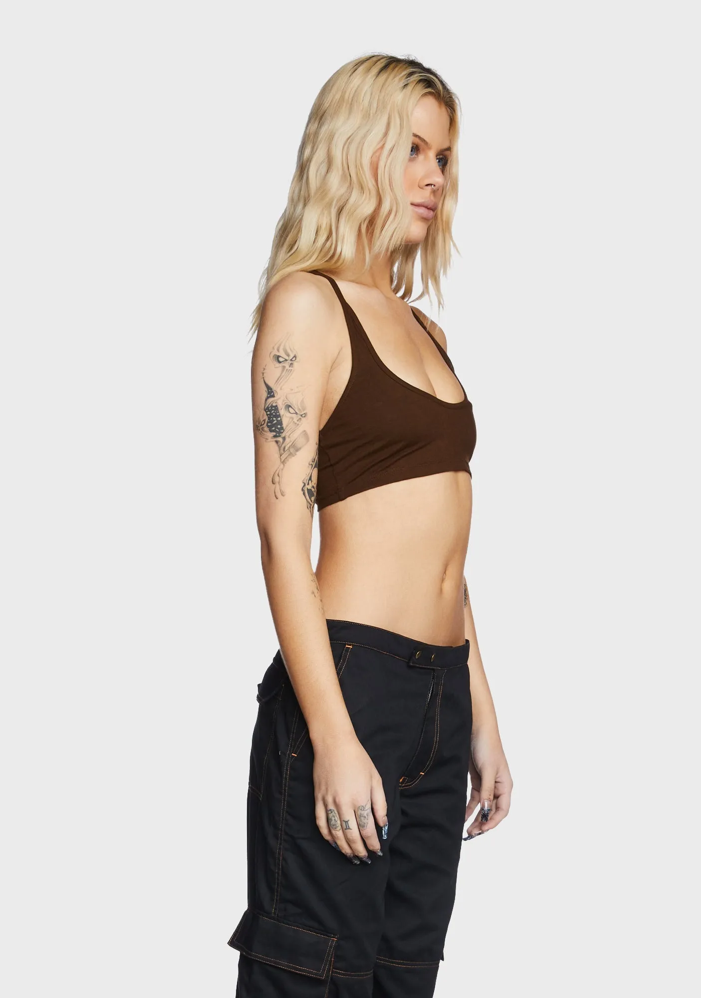 Intan Crop Top - Cocoa sold by Dolls Kill product image thumbnail 4