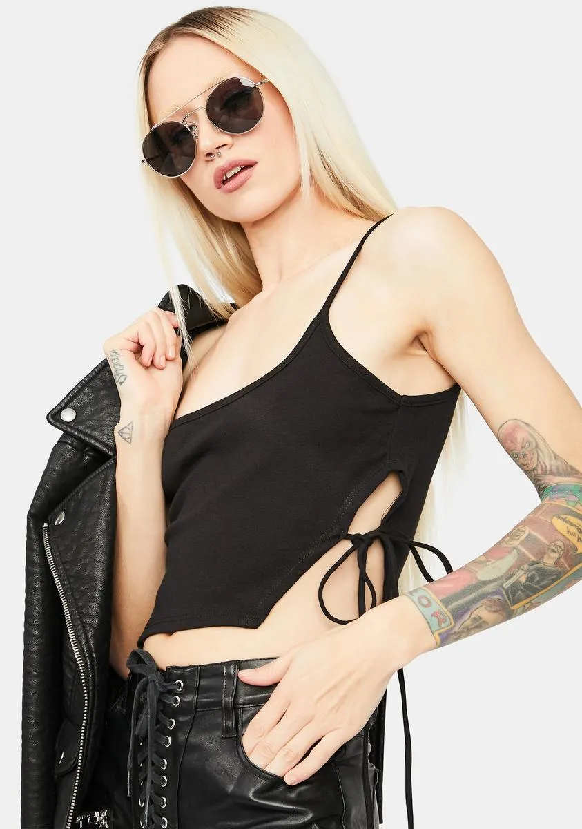 Remember Me Side Tie Tank sold by Dolls Kill