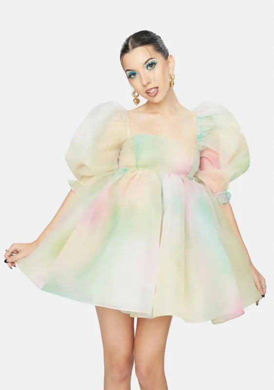 The Rainbow Puff Dress sold by Dolls Kill