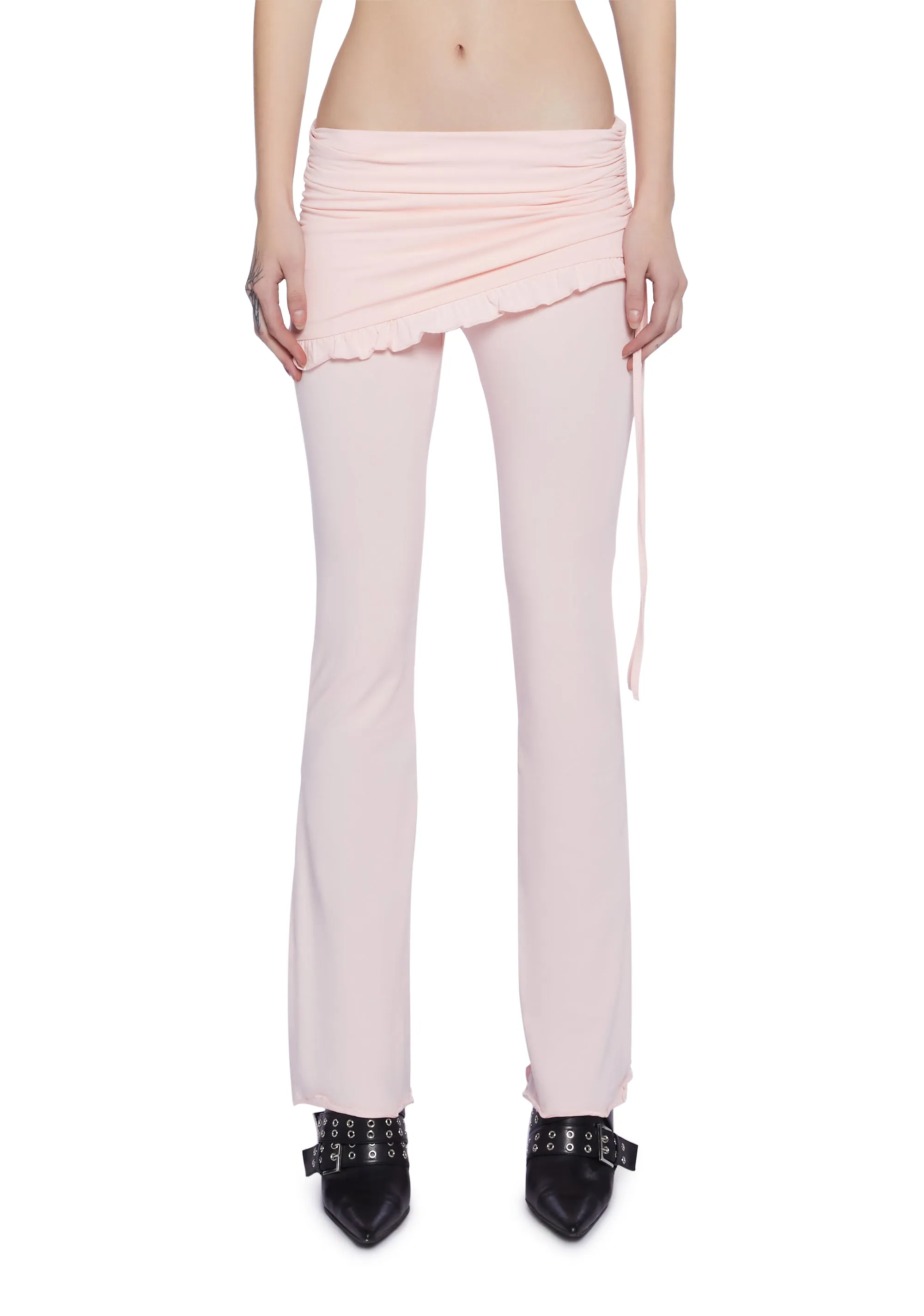 Cassi Flared Pants With Skirt sold by Dolls Kill