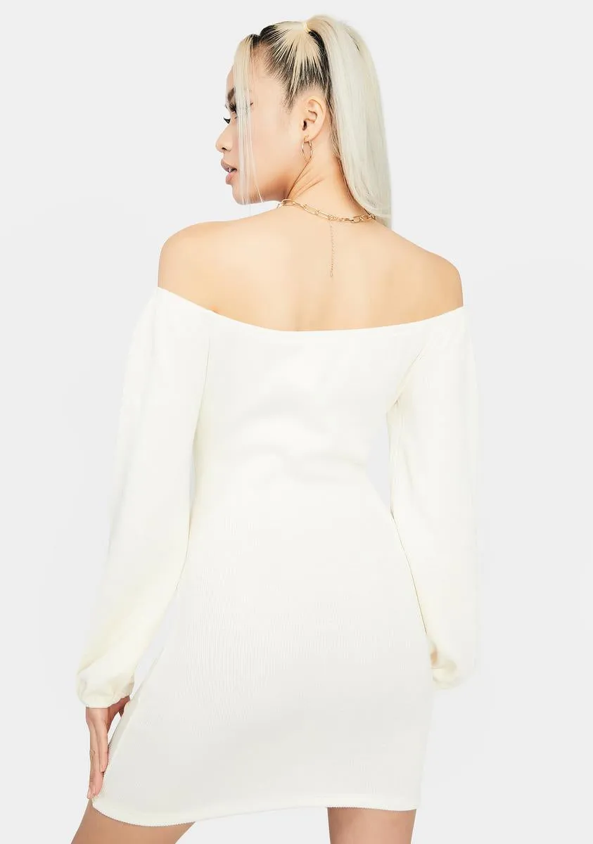 Ivory Seasonal Sass Ruched Dress sold by Dolls Kill product image thumbnail 4