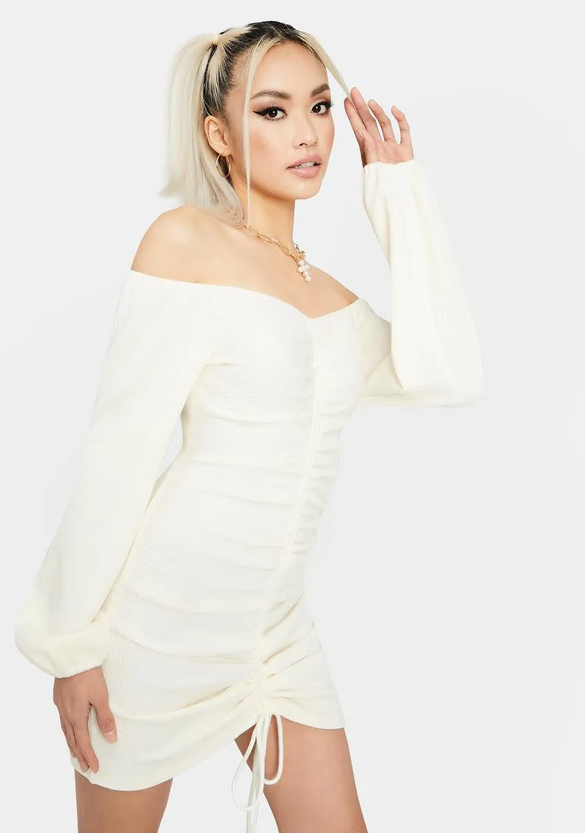 Ivory Seasonal Sass Ruched Dress sold by Dolls Kill product image thumbnail 2