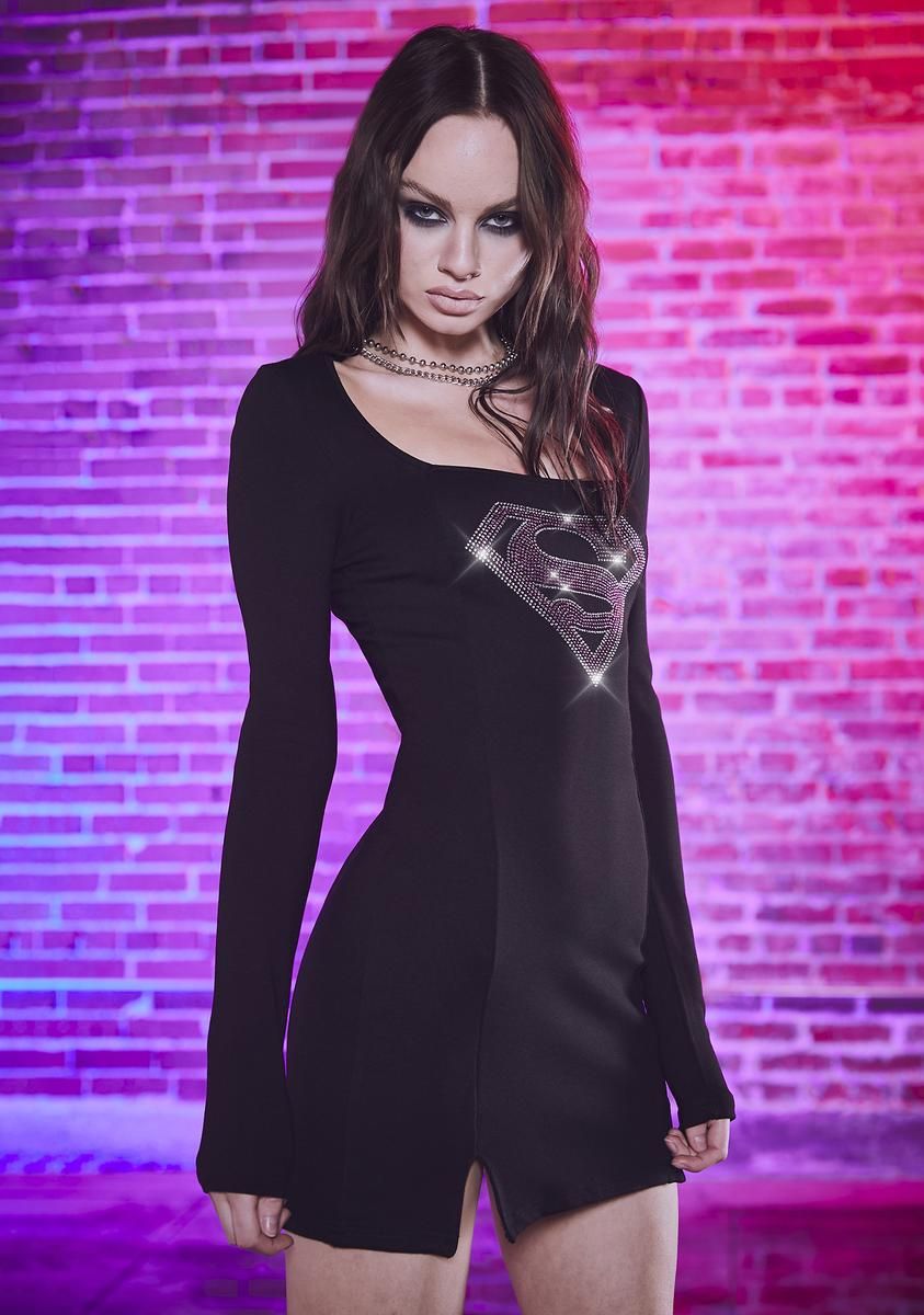 My Kryptonite Rhinestone Mini Dress sold by Dolls Kill product image thumbnail 2
