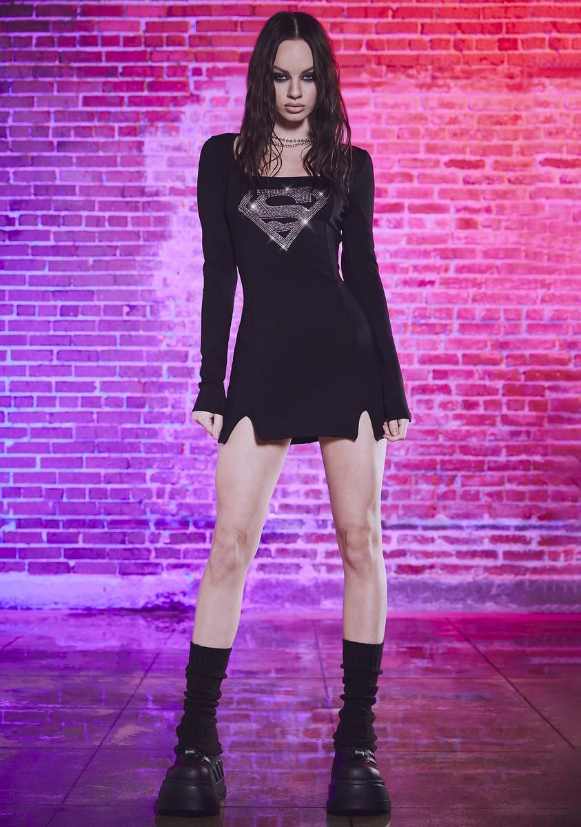 My Kryptonite Rhinestone Mini Dress sold by Dolls Kill product image thumbnail 3