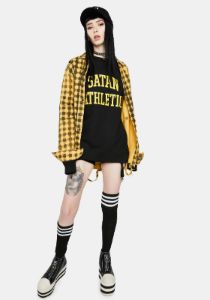Satan Athletic Graphic Sweatshirt sold by Dolls Kill