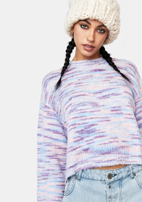 Lilac Ready For Something Real Sweater sold by Dolls Kill