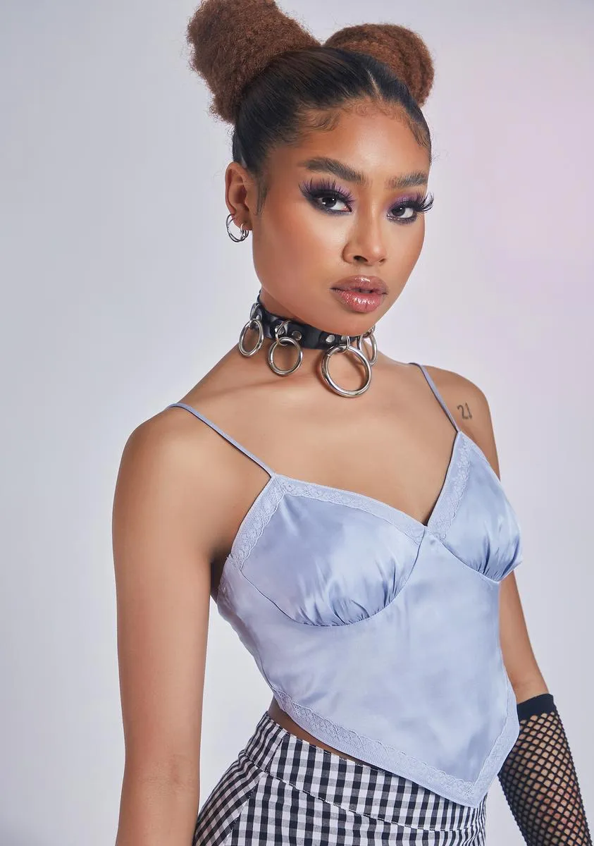 Aqua Picture Perfection Crop Tank Top sold by Dolls Kill product image thumbnail 2